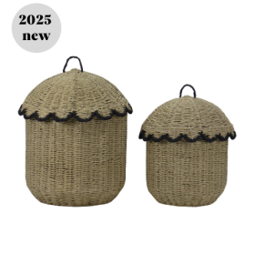 Paper Rope Storage Baskets with Lids