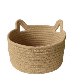 Large Wicker Basket Cotton - Cat